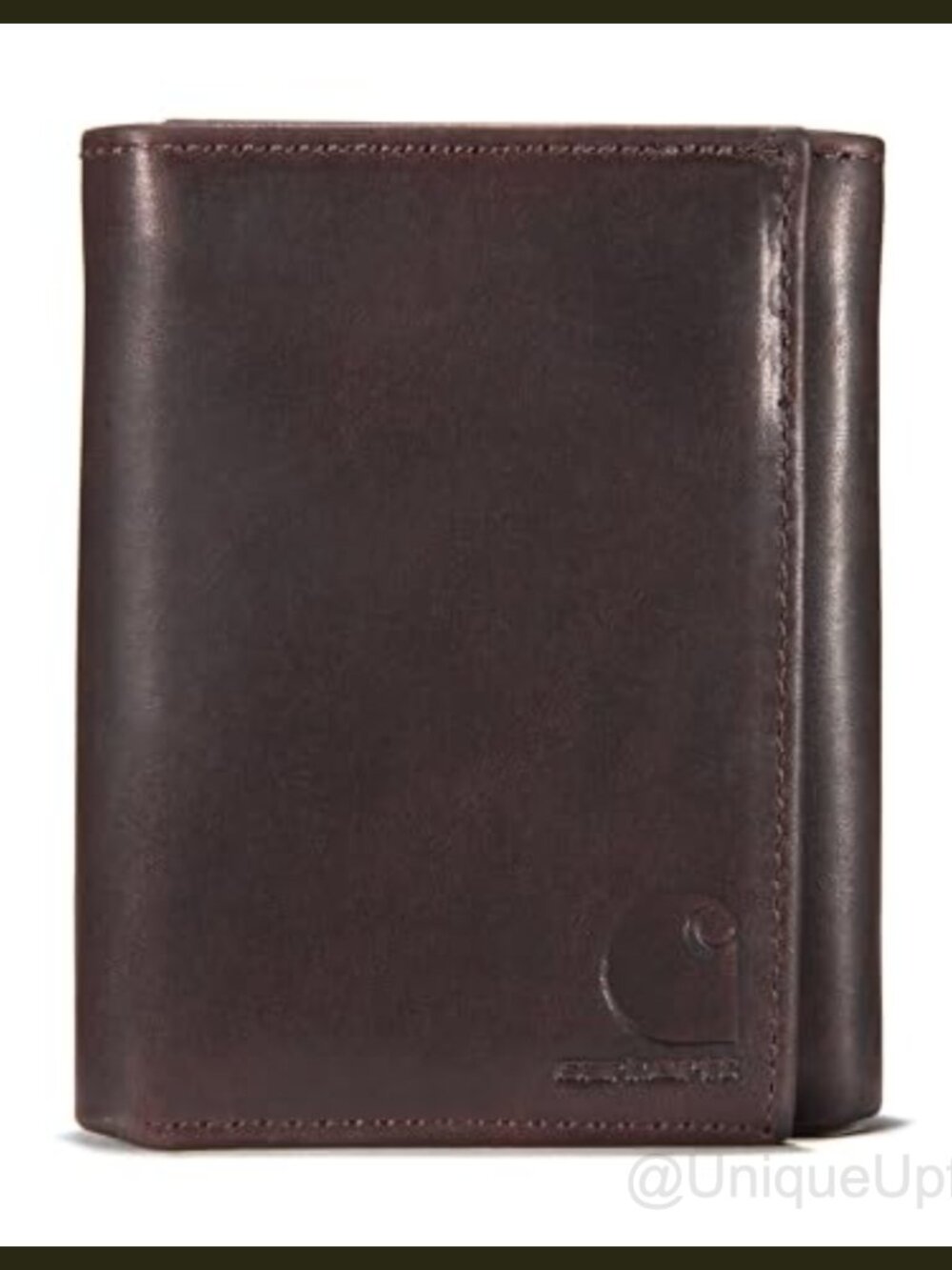 Carhartt Oil Tan Leather Trifold Wallet RFID Blocking Slim Bifold